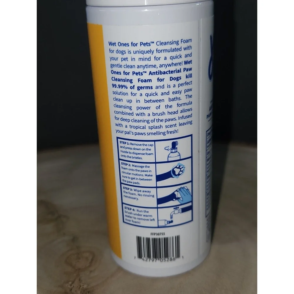 For Pets™ Antibacterial Paw Cleansing Foam, For Dogs~ Tropical Splash ~ 5 oz~NEW
